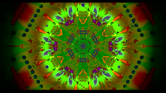 Psikodelikoa Kaleidoskopio Bizidun Begizta - Berde More Mandala Mugimendu Atzeko Planoa