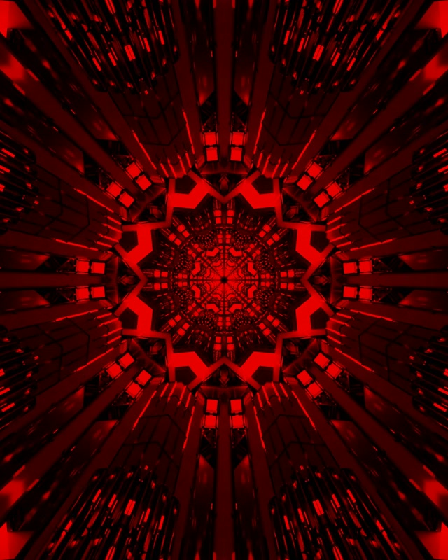 VJLoops Neon Tunel Fraktal Gorri Izar Eztanda 4:5 Instagram 60fps Pantaila-babeslekua