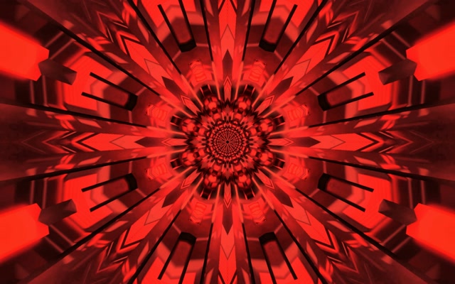 Gorri Fraktal Kaleidoskopoa Neon Tunela Vj Loop 16:10 MacBook 60fps Pantaila-babeslea