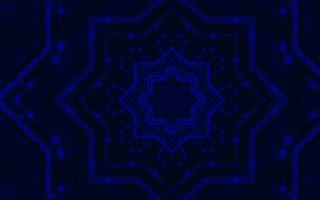 Neon Tunel Urdin Izar Mandala VJ Loop 60fps 16:10 MacBook Pantaila-Babeslea