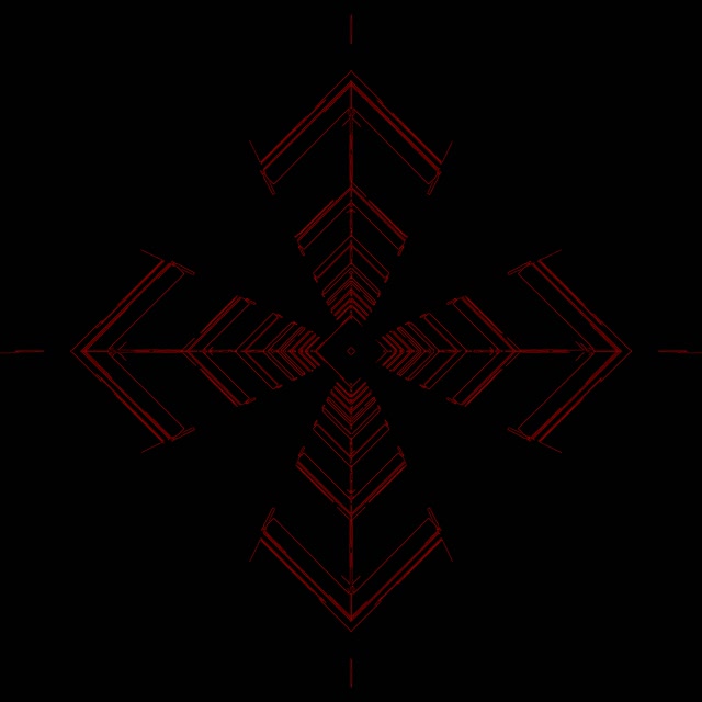 VJ loop Neon Tunela Gorri Geometrikoa Gezia Gurutze 1:1 Square 60fps Pantaila-babeslea