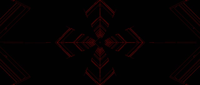 Neon Tunel Gorri Kaleidoskopio Gezia VJLoops 21:9 Ultrawide 60fps Pantaila-babeslekua