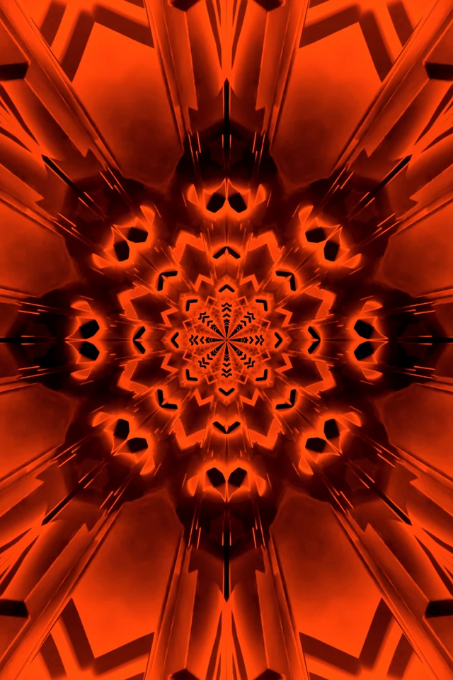 Gorri Neon Tunela Mandala 60fps 2:3 Argazki Bertikala Pantaila-babeslea PC VJ Loop