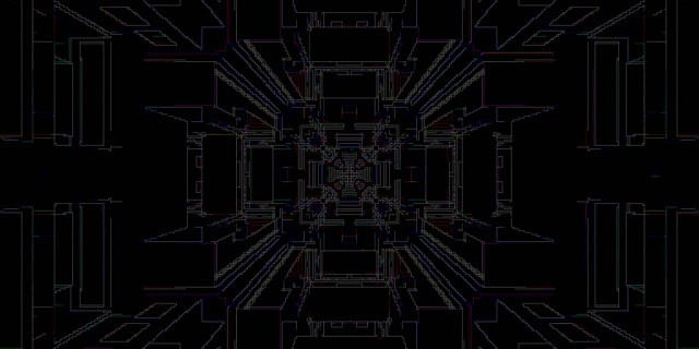 Neon Tunela Zirkuitua Sareta VJ Loop 2:1 Univisium 60fps Pantaila-babeslea