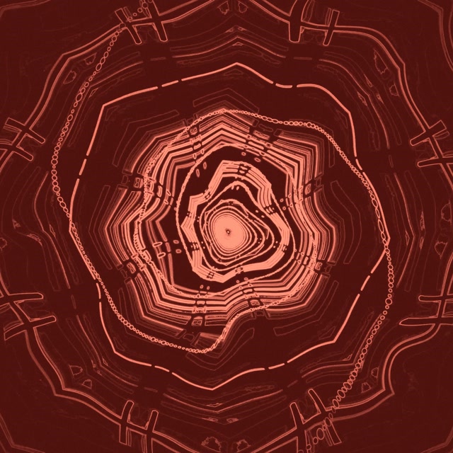 Neon Tunela Gorria Oktogonoa Sorbeltzea Pantaila-babeslea 1:1 Karratua 60fps VJ Loop