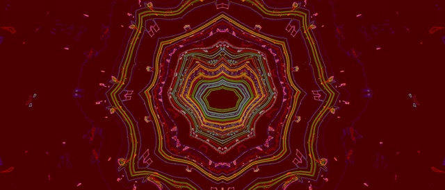 Neon Tunela Kaleidoskopia Zurrunbilo 21:9 Ultrawide 60fps Pantaila-babeslea VJLoops Begizta