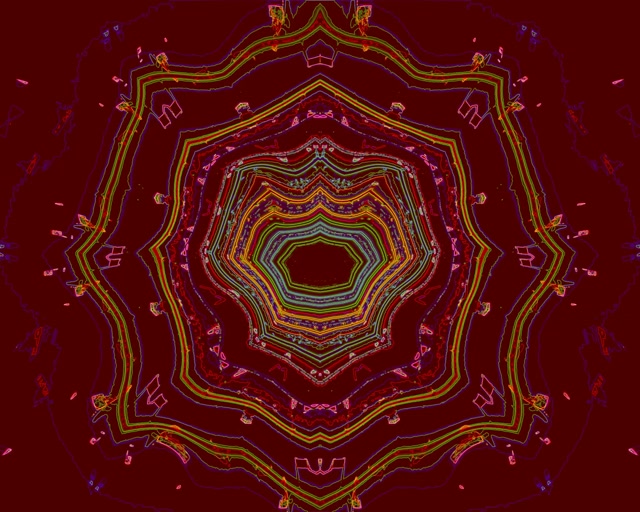 Neon Tunela Kaleidoskopia Izar Zurrunbilo 5:4 industrial 60fps Pantaila-babeslea VJLoops Begizta