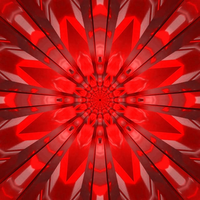 Gorri Neon Tunela Erradial Leherketa VJ Loop 1:1 Karratua 60fps Pantaila-babeslea