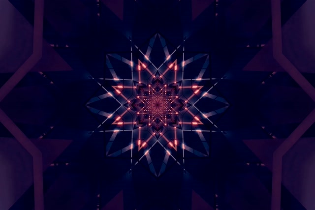 Neon Tunel Izar Kaleidoskopo 3:2 Surface 60fps Pantaila-babeslea VJLoops