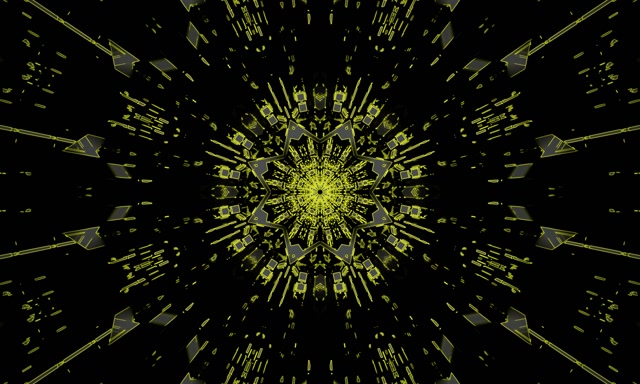 Neon Tunel Urdina Kaleidoskopia Izar Lehertu VJ Loop 5:3 Wide 60fps Pantaila-babeslea