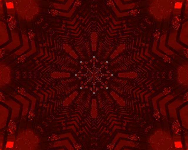 Gorri Fraktal Kaleidoskopoa Neon Tunela 5:4 industrial 60fps Pantaila-babeslea Vj loop