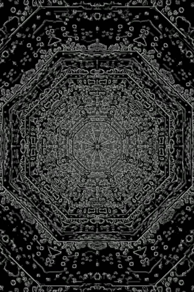 Iluna Oktogonoa Neon Tunela Pantaila-babeslea 60fps 2:3 Photo Portrait VJ Loop