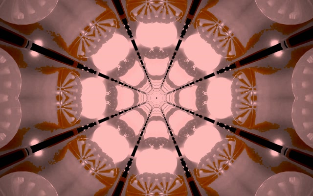 VJ Loop Kaleidoskopia Gorria Neon Tunela 16:10 MacBook 60fps Pantaila-babeslea