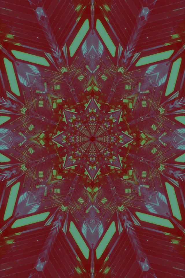 Neon Tunel Zigzag Kaleidoskopo VJLoops 2:3 Argazki Bertikala 60fps Pantaila-babeslea