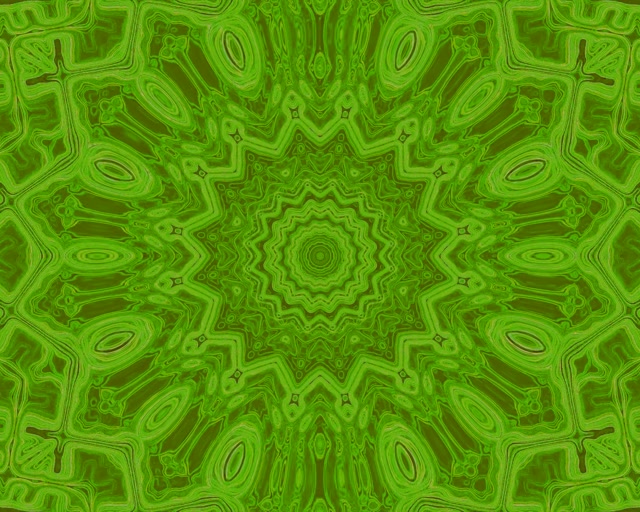 Neon Tunel Berdea Izarra Kaleidoskopikoa VJLoops 5:4 industriala 60fps pantaila-babeslea