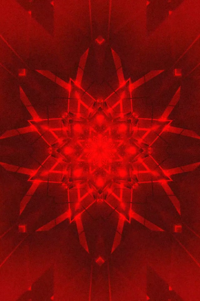 Gorri Neon Tunela Kaleidoskopioa Izar VJ Loop 2:3 Photo Portrait 60fps Pantaila-babesa