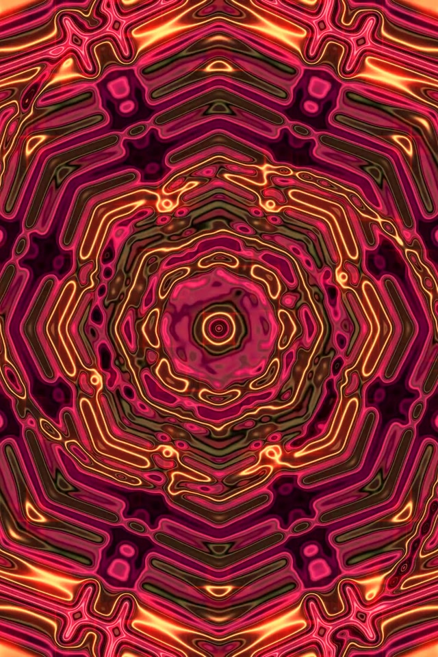Neon Tunnel Fractal Mandala 2:3 Photo Portrait 60fps Screensaver VJ Loop