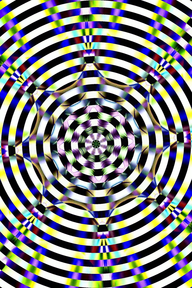 Neon Tunnel Concentric Circles Kaleidoscope 2:3 Portrait 60fps Screensaver VJ Loop