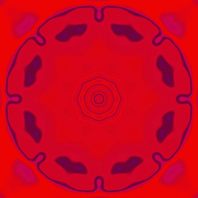 Neon Tunela Gorri Mandala Loratzea 1:1 Karratua 60fps Pantaila-babeslea Vj Loop