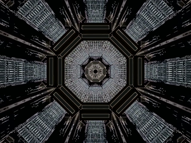 Neon Tunela Pantaila-babeslea 4:3 Classic 60fps Ilun Oktagono VJ Loop PC