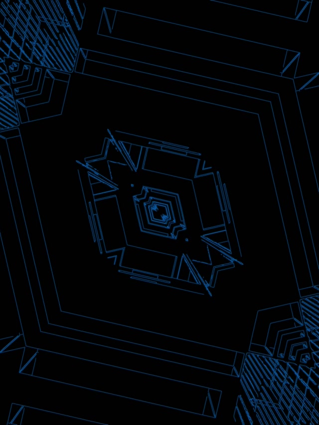 Urdin Neon Tunela Pantaila-babeslea 3:4 iPad Bertikala 60fps VJ Loop