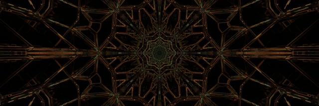 Kobrezko Neon Tunela Mandala Pantaila-babeslea 3:1 Triple Wide 60fps VJ Loop