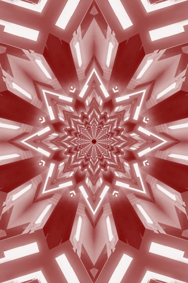 Gorria Star Kaleidoscope Neon Tunnel VJ Loop 2:3 Photo Portrait 60fps Screensaver