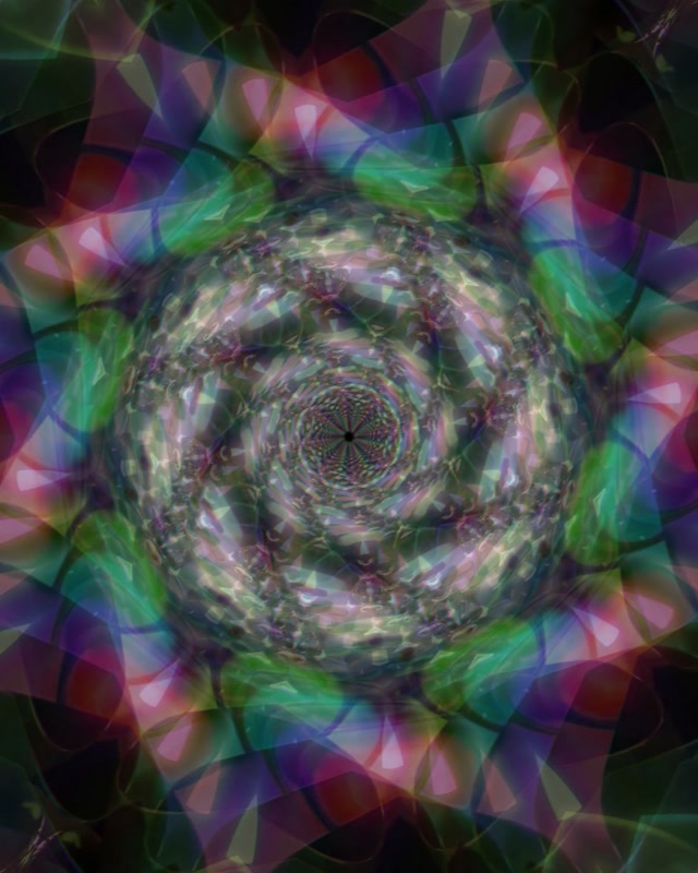 Spiraling Neon Tunnel Kaleidoscope VJ Loop 4:5 Instagram 60fps Screensaver
