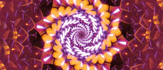 Spiraling Purple Neon Tunnel 21:9 Ultrawide 60fps VJ Loop Screensaver