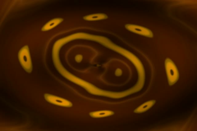 Golden Concentric Neon Tunnel 3:2 Surface VJ Loop 60fps Screensaver