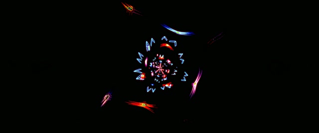 Neon Tunnel Kaleidoscope Burst | VJ Loop 60fps 2.39:1 Screensaver