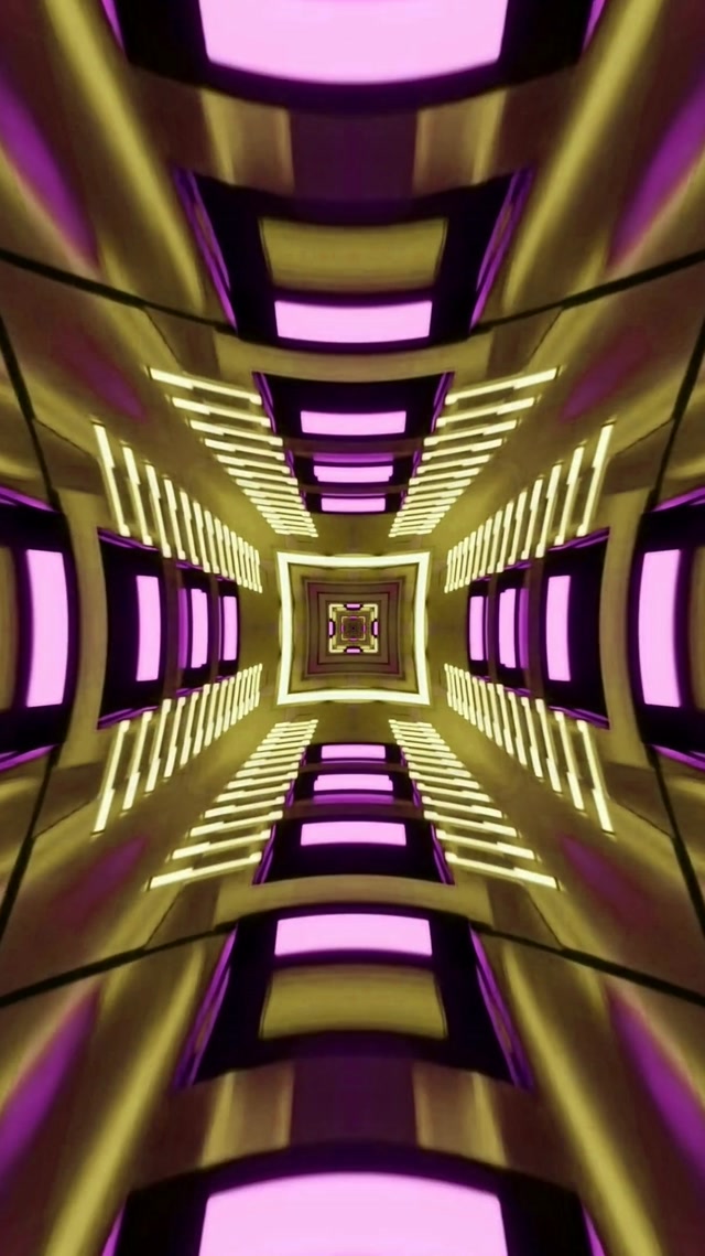 Neon Tunela Urre More Karratu Zuloa VJLoops 9:16 Reels 60fps Pantaila-babeslea