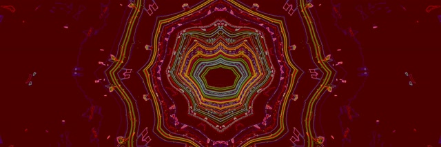 Neon Tunel Kaleidoskopio Haizezulo VJ Loop 3:1 Triple Wide 60fps Pantaila-babeslea