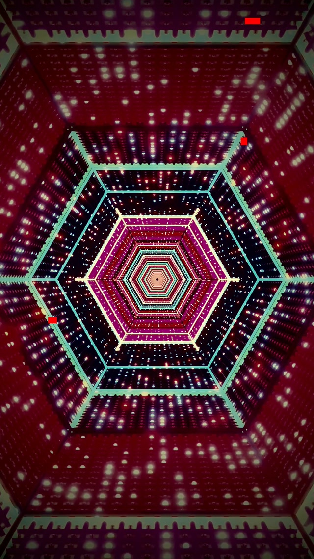 VJLoops Neon Tunel Hexagono Vortize More Gorria 9:16 Reels 60fps Pantaila-babeslea