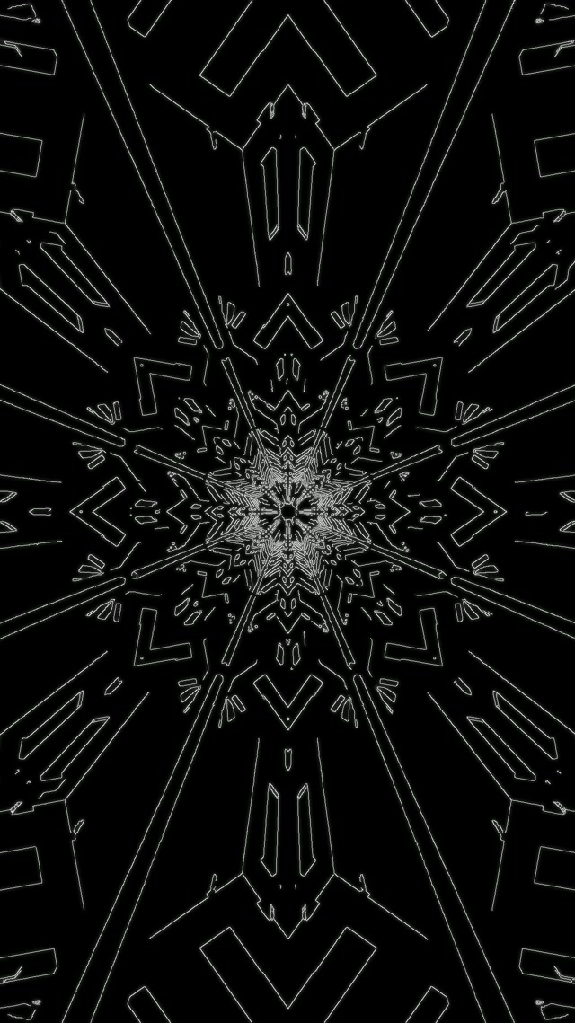 9:16 Reels | 60fps Neon Tunnel Screensaver - Fractal Kaleidoscope Burst VJ Animation