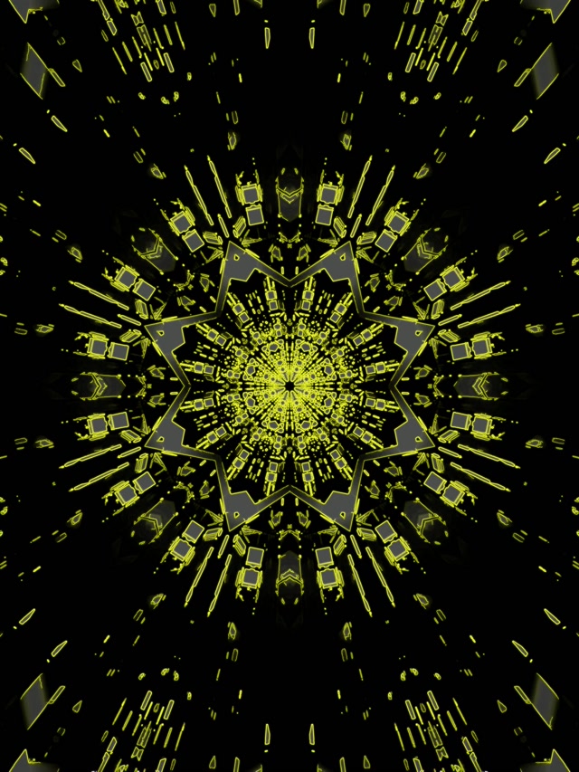 Neon Tunel Urdina Izar Kaleidoskopia Vj Loop 3:4 iPad Portrait 60fps Pantaila-babeslea