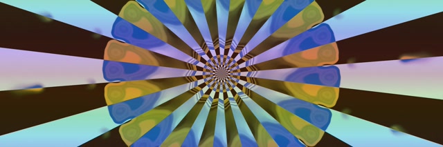 Neon Tunel Kaleidoskopio Eztanda 3:1 Triple Wide 60fps Pantaila-babeslea Vj Loop