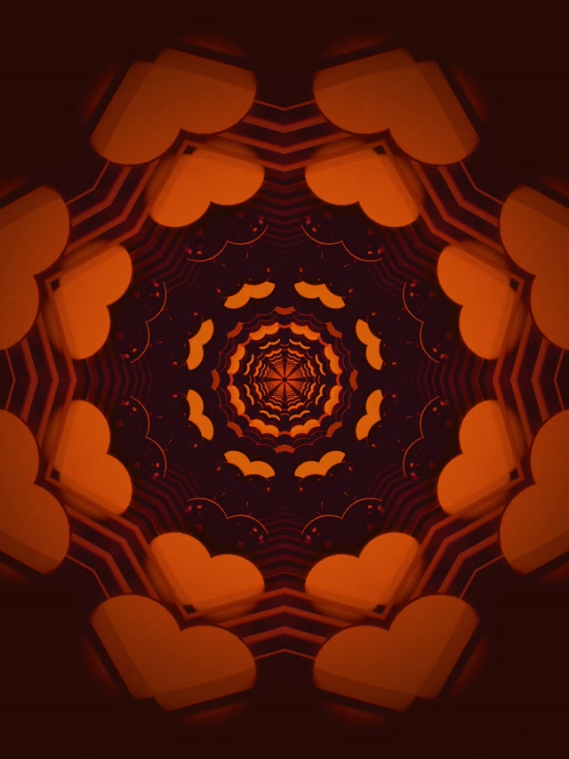 Neon Tunela Eskaloiatutako Laranja Zurrunbiloa VJ Loop 3:4 iPad Portrait 60fps Pantaila-babesa