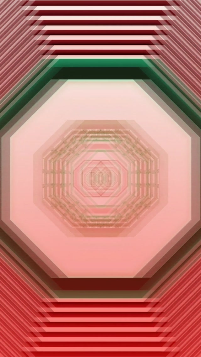 Neon Tunnel Concentric Octagon Vortex 9:16 Reels 60fps VJ Loop Screensaver