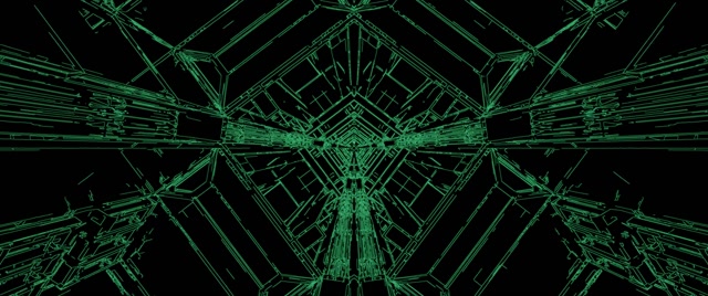 تونل نئون سبز محافظ صفحه ۲.۳۹:۱ Cinemascope ۶۰fps VJ Loop