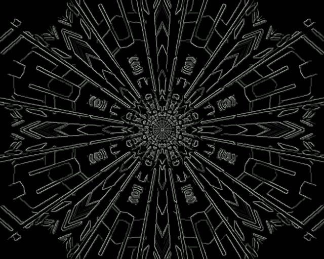 تونل نئون Mandala Burst VJ Loop 5:4 Industrial 60fps Screensaver