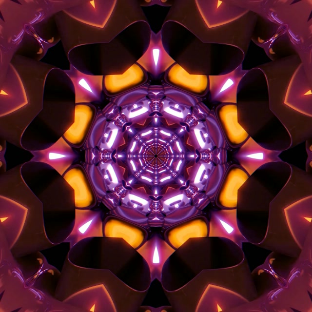 تونل نئون بنفش Mandala Screensaver 60fps 1:1 Square VJ Loop