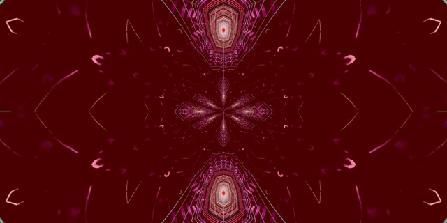 Neon Tunnel Fractal Kaleidoscope Burst | VJ Loop 2:1 Univisium 60fps Screensaver