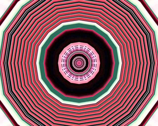 تونل نئونی گردابه ده ضلعی ۵:۴ صنعتی 60fps محافظ صفحه VJLoops