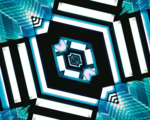 تونل نئون الماس مارپیچی VJLoops 5:4 صنعتی 60fps محافظ صفحه