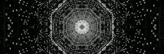 تونل نئون فرکتال هشت‌ضلعی VJ Loop 3:1 Triple Wide 60fps محافظ صفحه