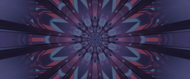 Neon Tunnel Kaleidoscope Burst VJ Loop 2.39:1 Cinemascope 60fps Screensaver