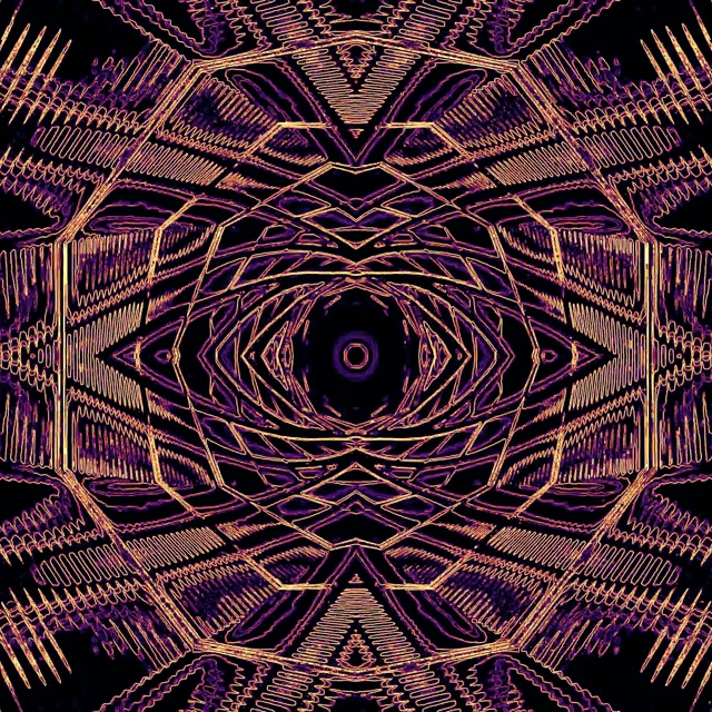 تونل نئون ماندالا طلایی گردباد | VJ Loop | 1:1 مربع 60fps محافظ صفحه