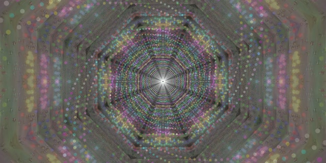 Pulsating Hexagon Neon Tunnel VJ Loop 2:1 Univisium 60fps Screensaver