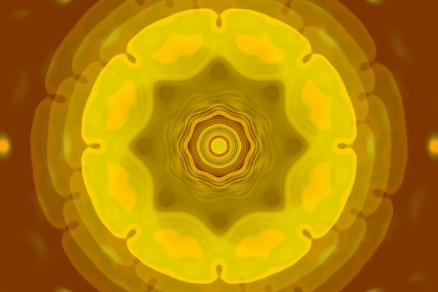 Concentric Neon Tunnel | Pulsating Yellow Vortex Loop | VJ Animation 60fps Screensaver